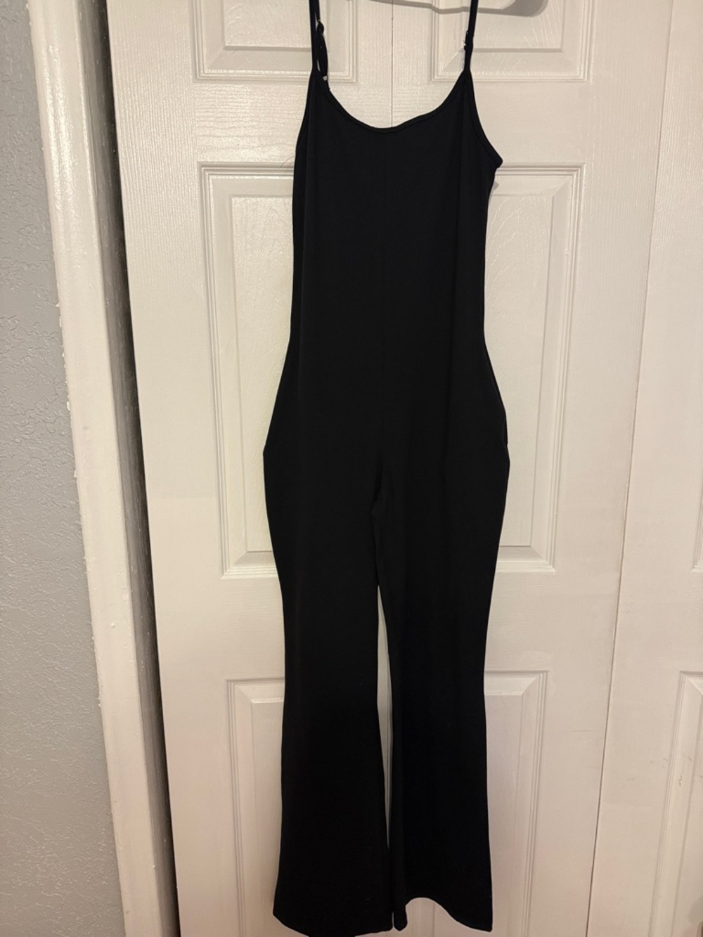 Classic Black Women's Jumpsuit - Sleek Spaghetti Strap Design
